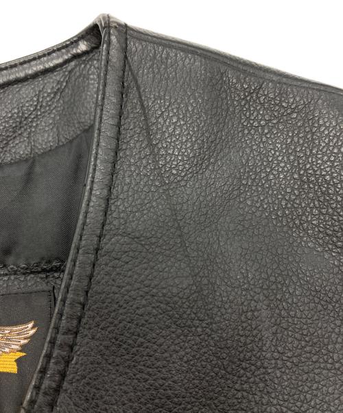 HARLEY-DAVIDSON（ハーレーダビッドソン）HARLEY-DAVIDSON (ハーレーダビッドソン) 【古着】レザーベスト ブラック サイズ:Lの古着・服飾アイテム