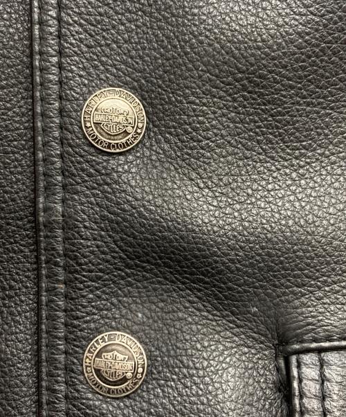 HARLEY-DAVIDSON（ハーレーダビッドソン）HARLEY-DAVIDSON (ハーレーダビッドソン) 【古着】レザーベスト ブラック サイズ:Lの古着・服飾アイテム