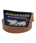 HUMAN MADEヒューマンメイド）の古着「SOUVENIR LEATHER BELT」｜ブルー×ブラウン
