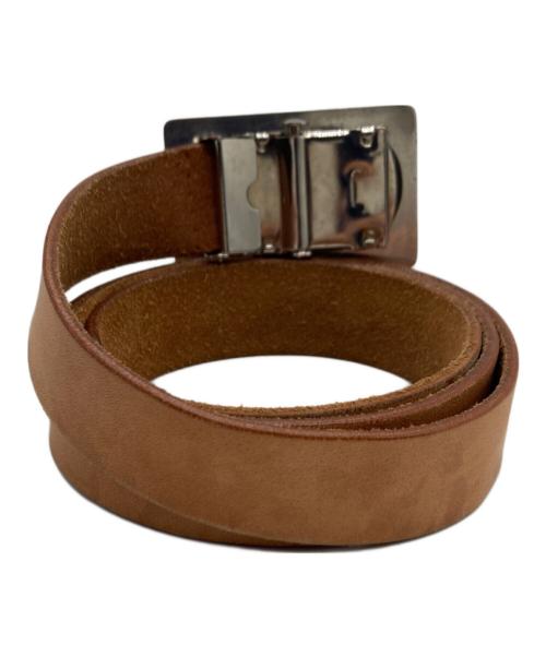 HUMAN MADE（ヒューマンメイド）HUMAN MADE (ヒューマンメイド) SOUVENIR LEATHER BELT ブルー×ブラウンの古着・服飾アイテム
