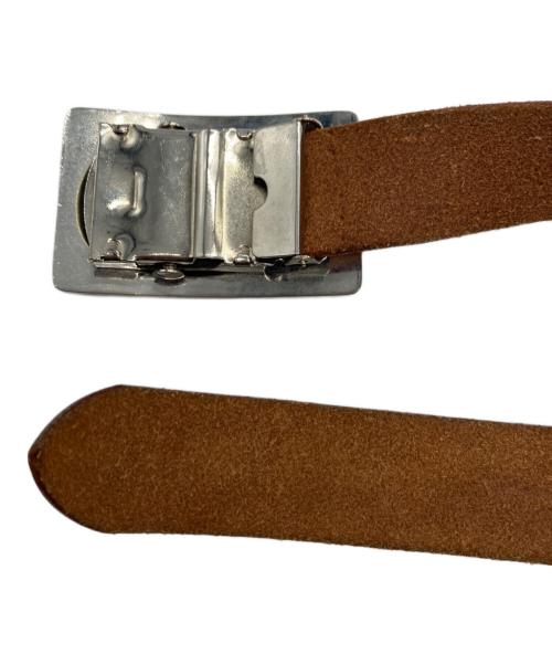 HUMAN MADE（ヒューマンメイド）HUMAN MADE (ヒューマンメイド) SOUVENIR LEATHER BELT ブルー×ブラウンの古着・服飾アイテム