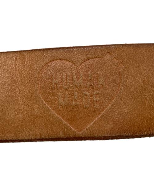 HUMAN MADE（ヒューマンメイド）HUMAN MADE (ヒューマンメイド) SOUVENIR LEATHER BELT ブルー×ブラウンの古着・服飾アイテム