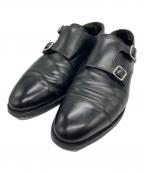 Crockett & Jones×UNITED ARROWSクロケット＆ジョーンズ×ユナイテッドアローズ）の古着「ダブルモンクストラップシューズ」｜ブラック