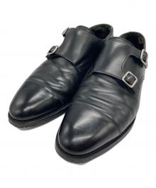 Crockett & Jones×UNITED ARROWS（クロケット＆ジョーンズ×ユナイテッドアローズ）の古着「ダブルモンクストラップシューズ」｜ブラック