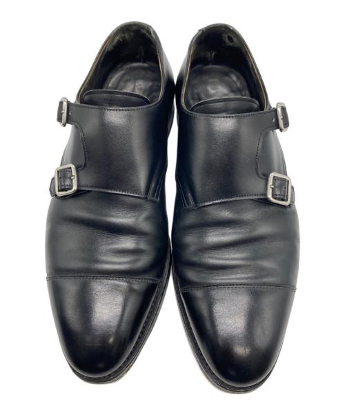 Crockett & Jones（クロケット＆ジョーンズ）Crockett & Jones (クロケット＆ジョーンズ) UNITED ARROWS (ユナイテッドアローズ) ダブルモンクストラップシューズ ブラック サイズ:SIZE 7 1/2の古着・服飾アイテム