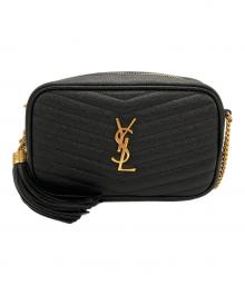 Saint Laurent Paris（サンローランパリ）の古着「ルー・シェブロン レザー カメラ クロスボディバッグ」｜ブラック
