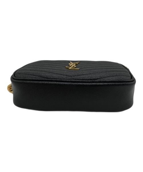 Saint Laurent Paris（サンローランパリ）Saint Laurent Paris (サンローランパリ) ルー・シェブロン レザー カメラ クロスボディバッグ ブラックの古着・服飾アイテム