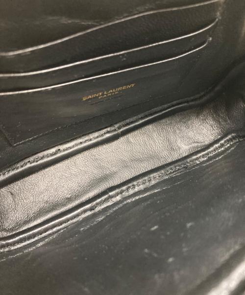 Saint Laurent Paris（サンローランパリ）Saint Laurent Paris (サンローランパリ) ルー・シェブロン レザー カメラ クロスボディバッグ ブラックの古着・服飾アイテム