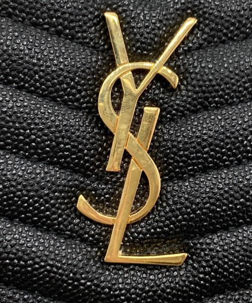 Saint Laurent Paris（サンローランパリ）Saint Laurent Paris (サンローランパリ) ルー・シェブロン レザー カメラ クロスボディバッグ ブラックの古着・服飾アイテム