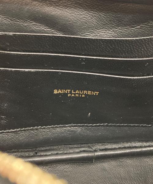 Saint Laurent Paris（サンローランパリ）Saint Laurent Paris (サンローランパリ) ルー・シェブロン レザー カメラ クロスボディバッグ ブラックの古着・服飾アイテム