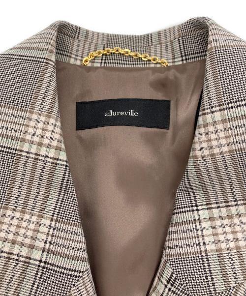 allureville（アルアバイル）allureville (アルアバイル) TRストレッチダブルジャケット グレー サイズ:SIZE 2の古着・服飾アイテム