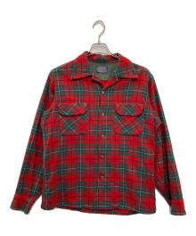 PENDLETON（ペンドルトン）の古着「オープンカラーチェックボードシャツ」｜レッド