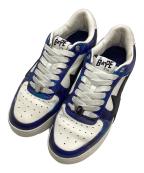 BAPE BY A BATHING APEベイプバイアベイシングエイプ）の古着「ローカットスニーカー」｜ホワイト×ブルー