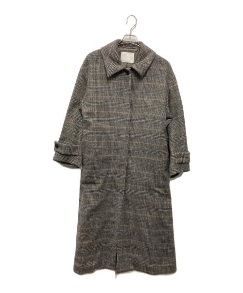 RIVE DROITE（リヴドロワ）RIVE DROITE (リヴドロワ) チェックステンカラーコート グレー サイズ:SIZE 36の古着・服飾アイテム