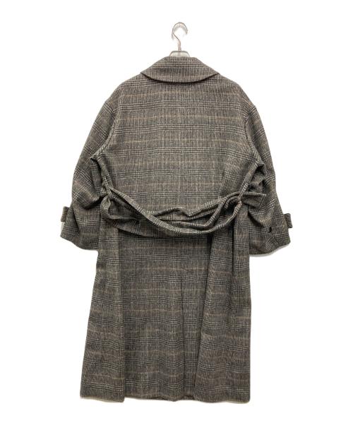 RIVE DROITE（リヴドロワ）RIVE DROITE (リヴドロワ) チェックステンカラーコート グレー サイズ:SIZE 36の古着・服飾アイテム
