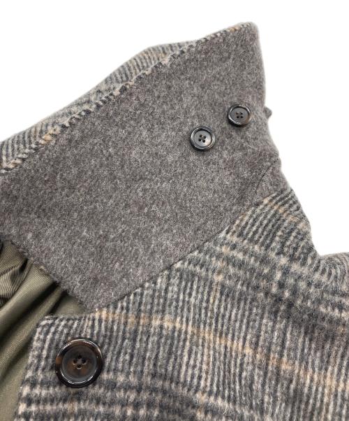 RIVE DROITE（リヴドロワ）RIVE DROITE (リヴドロワ) チェックステンカラーコート グレー サイズ:SIZE 36の古着・服飾アイテム
