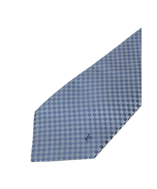 LOUIS VUITTON（ルイ ヴィトン）LOUIS VUITTON (ルイヴィトン) ネクタイ スカイブルー サイズ:- ダミエ シルク100%の古着・服飾アイテム