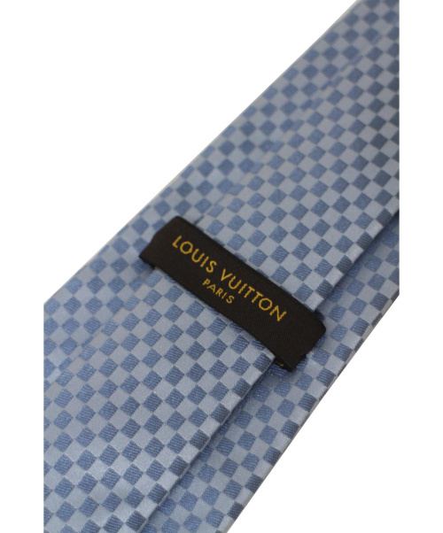 LOUIS VUITTON（ルイ ヴィトン）LOUIS VUITTON (ルイヴィトン) ネクタイ スカイブルー サイズ:- ダミエ シルク100%の古着・服飾アイテム