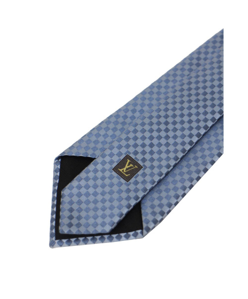 LOUIS VUITTON（ルイ ヴィトン）LOUIS VUITTON (ルイヴィトン) ネクタイ スカイブルー サイズ:- ダミエ シルク100%の古着・服飾アイテム