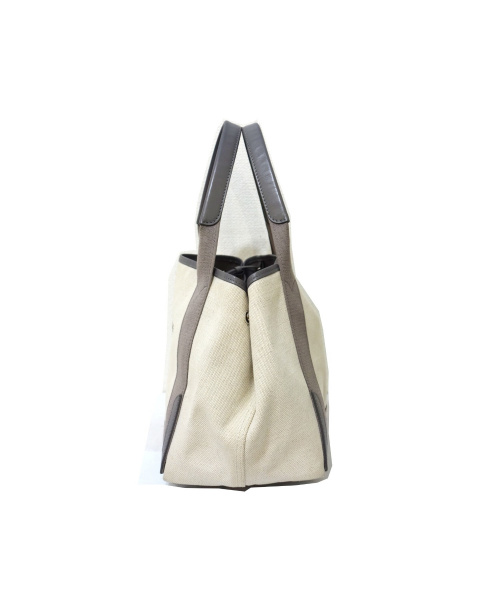 BALENCIAGA（バレンシアガ）BALENCIAGA (バレンシアガ) キャンバストートバッグ ベージュ×グレー カバスS 39933の古着・服飾アイテム