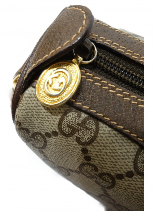 GUCCI（グッチ）GUCCI (グッチ) [OLD]ショルダーバッグ ブラウンの古着・服飾アイテム