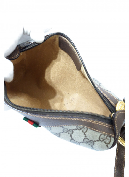 GUCCI（グッチ）GUCCI (グッチ) [OLD]ショルダーバッグ ブラウンの古着・服飾アイテム