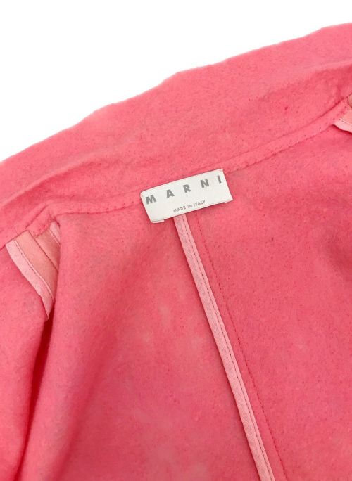 MARNI（マルニ）MARNI (マルニ) [OLD]シルク混フェルトウールジャケット ピンク サイズ:44表記の古着・服飾アイテム