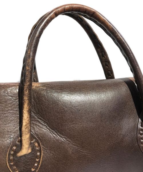 Carving Tribes（カービングトライブス）CARVING TRIBES (カービングトライブス) ハンドバッグ ブラウンの古着・服飾アイテム