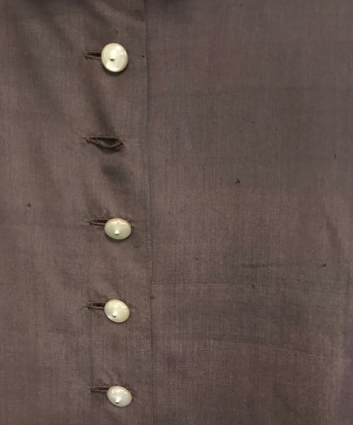 CHRISTOPHE LEMAIRE（クリストフ ルメール）CHRISTOPHE LEMAIRE (クリストフ ルメール) デザインシルクシャツワンピース ブラウン サイズ:Mの古着・服飾アイテム