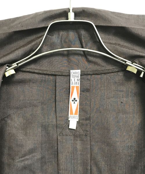 CHRISTOPHE LEMAIRE（クリストフ ルメール）CHRISTOPHE LEMAIRE (クリストフ ルメール) デザインシルクシャツワンピース ブラウン サイズ:Mの古着・服飾アイテム