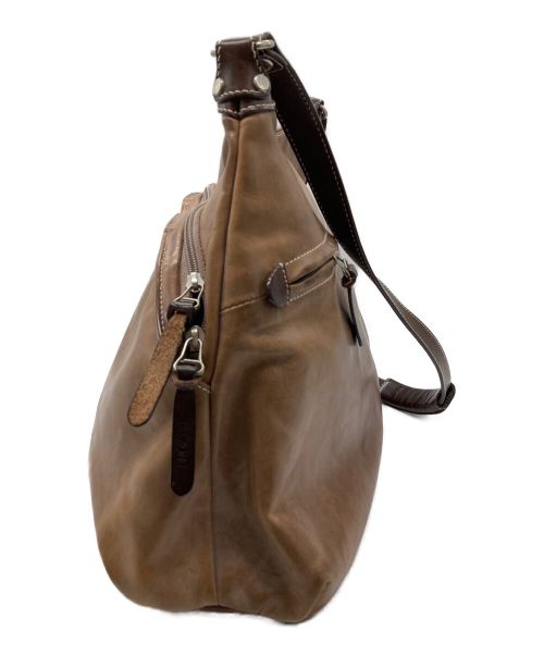 TIP ZONE（ティップゾーン）tip zone (ティップゾーン) レザーバッグ ブラウンの古着・服飾アイテム