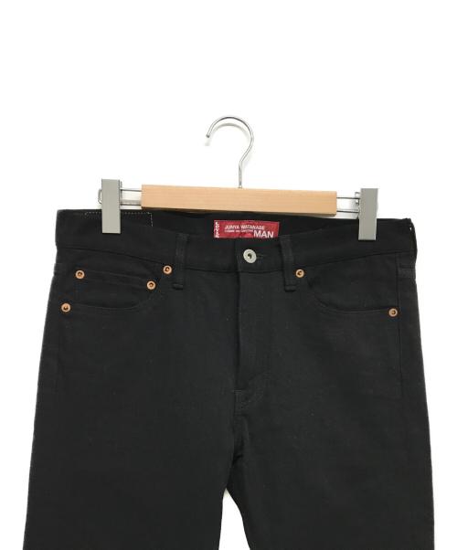 eYe COMME des GARCONS JUNYAWATANABE MAN（アイ コム デ ギャルソン ジュンヤ ワタナベ マン）eYe COMME des GARCONS JUNYAWATANABE MAN (コム デ ギャルソン ジュンヤ ワタナベ マン) LEVI'S (リーバイス) クラッシュニー加工デニムパンツ ブラック サイズ:w32の古着・服飾アイテム