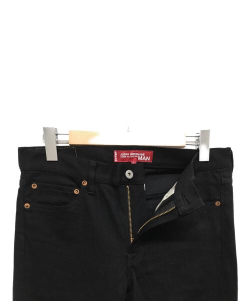 eYe COMME des GARCONS JUNYAWATANABE MAN（アイ コム デ ギャルソン ジュンヤ ワタナベ マン）eYe COMME des GARCONS JUNYAWATANABE MAN (コム デ ギャルソン ジュンヤ ワタナベ マン) LEVI'S (リーバイス) クラッシュニー加工デニムパンツ ブラック サイズ:w32の古着・服飾アイテム
