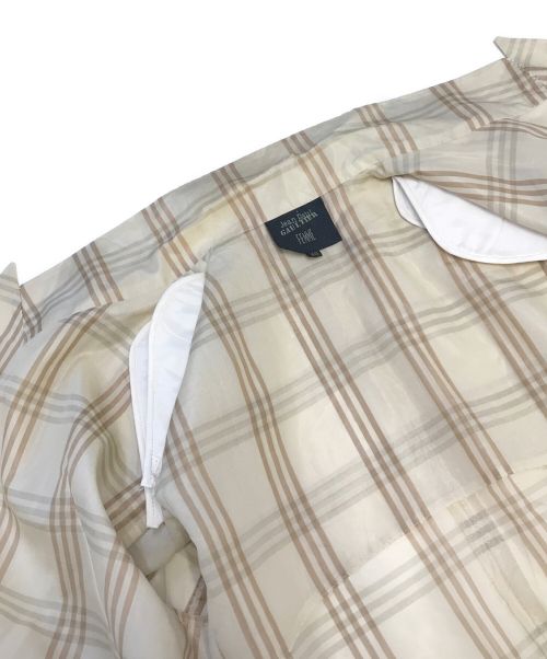 Jean Paul Gaultier FEMME（ジャンポールゴルチエ フェム）Jean Paul GAULTIER FEMME (ジャンポールゴルチェフェム) シアーテーラードジャケット ベージュ サイズ:40の古着・服飾アイテム