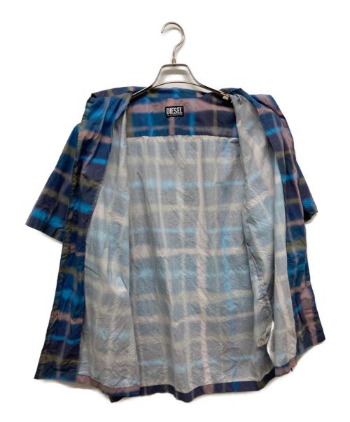DIESEL（ディーゼル）DIESEL (ディーゼル) オーバーチェックシャツ ブルー サイズ:46の古着・服飾アイテム