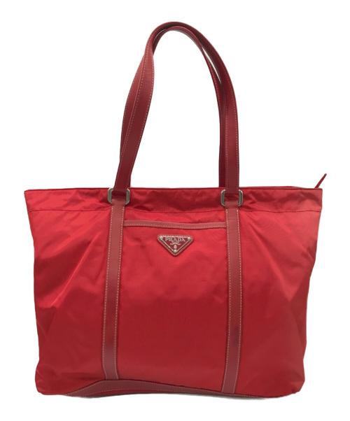PRADA（プラダ）PRADA (プラダ) トートバッグ レッドの古着・服飾アイテム