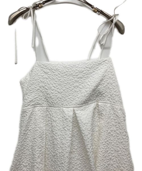 Gypsohila（ジプソフィア）Gypsohila (ジプソフィア) Jacquard Cami OnePiece ホワイト サイズ:FREEの古着・服飾アイテム