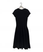 DRAWERドゥロワー）の古着「16Ｇブラックニットワンピース」｜ブラック