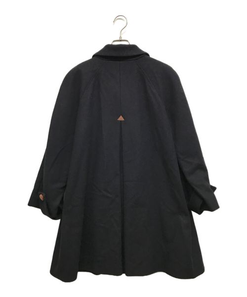 RED VALENTINO（レッドヴァレンティノ）RED VALENTINO (レッドヴァレンティノ) ウールステンカラーコート ネイビー サイズ:42の古着・服飾アイテム