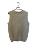 crepusculeクレプスキュール）の古着「鹿の子ニットベスト」｜ベージュ