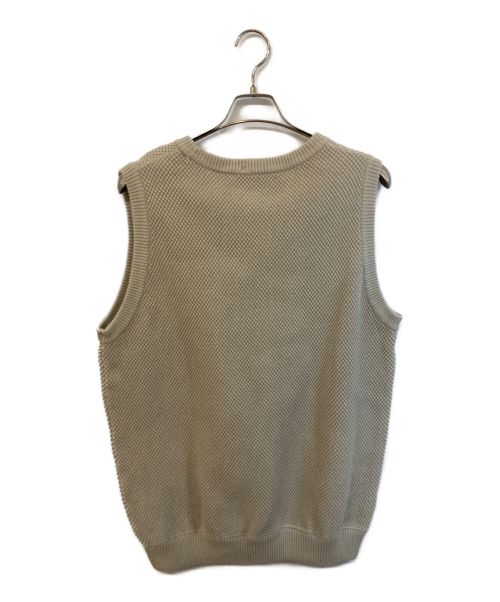 crepuscule（クレプスキュール）crepuscule (クレプスキュール) 鹿の子ニットベスト ベージュ サイズ:1の古着・服飾アイテム