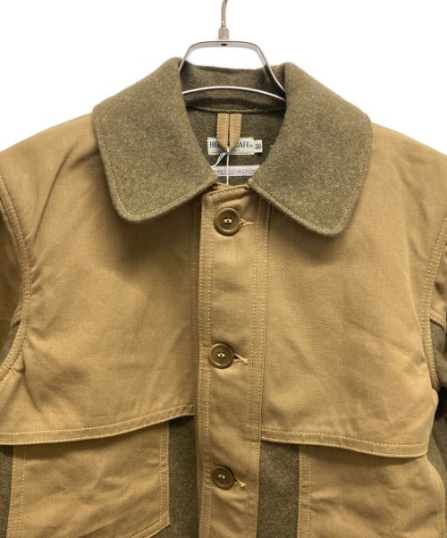 Heller's cafe（ヘラーズカフェ）HELLER'S CAFE (ヘラーズカフェ) カバーオール オリーブ サイズ:36の古着・服飾アイテム