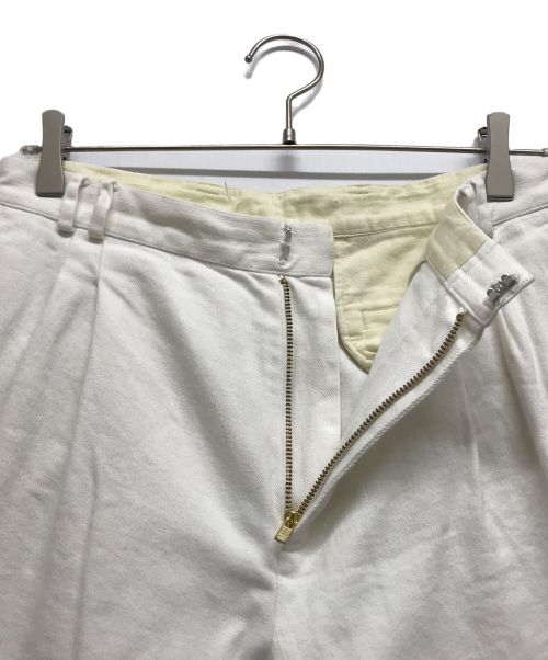 TTT MSW（ティー）TTT MSW (ティー) タックパンツ ホワイト サイズ:Lの古着・服飾アイテム