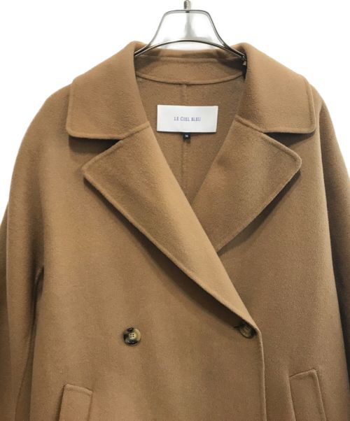 LE CIEL BLEU（ルシェルブルー）LE CIEL BLEU (ルシェルブルー) ダブルフェイスオーバーコート ブラウン サイズ:36の古着・服飾アイテム