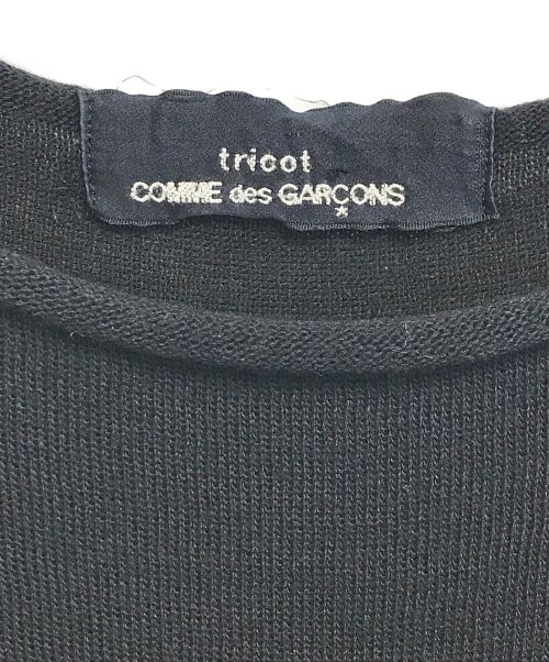tricot COMME des GARCONS（トリココムデギャルソン）tricot COMME des GARCONS (トリココムデギャルソン) プリーツ切替ニットワンピース ブラック サイズ:表記なしの古着・服飾アイテム