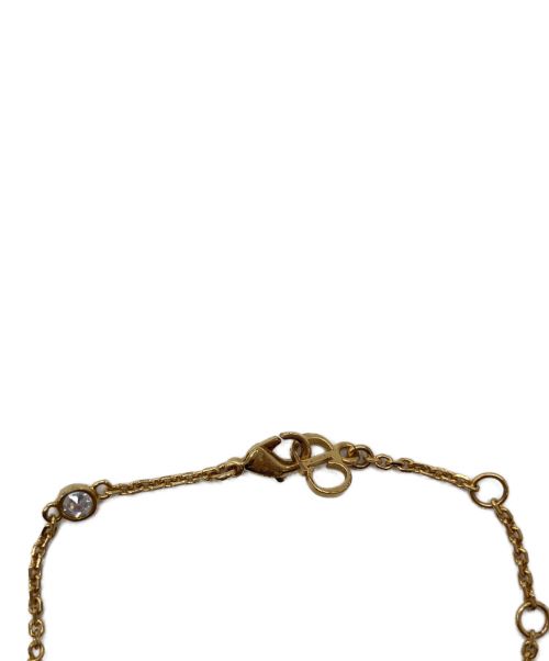 Christian Dior（クリスチャン ディオール）Christian Dior (クリスチャン ディオール) CDロゴラインストーン ブレスレット ゴールドの古着・服飾アイテム