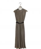 VERMEIL par ienaヴェルメイユ パー イエナ）の古着「ギャザーノースリーブワンピース」｜ベージュ