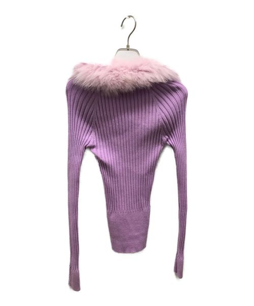 Sov.（ソブ）Sov. (ソブ) フォックスファーカーディガン バイオレット サイズ:36の古着・服飾アイテム