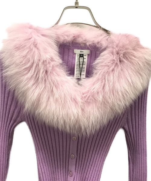 Sov.（ソブ）Sov. (ソブ) フォックスファーカーディガン バイオレット サイズ:36の古着・服飾アイテム