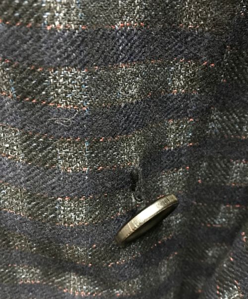 PS Paul Smith（ＰＳポールスミス）PS Paul Smith (ＰＳポールスミス) シャドーチェックウールコート ネイビー サイズ:Mの古着・服飾アイテム